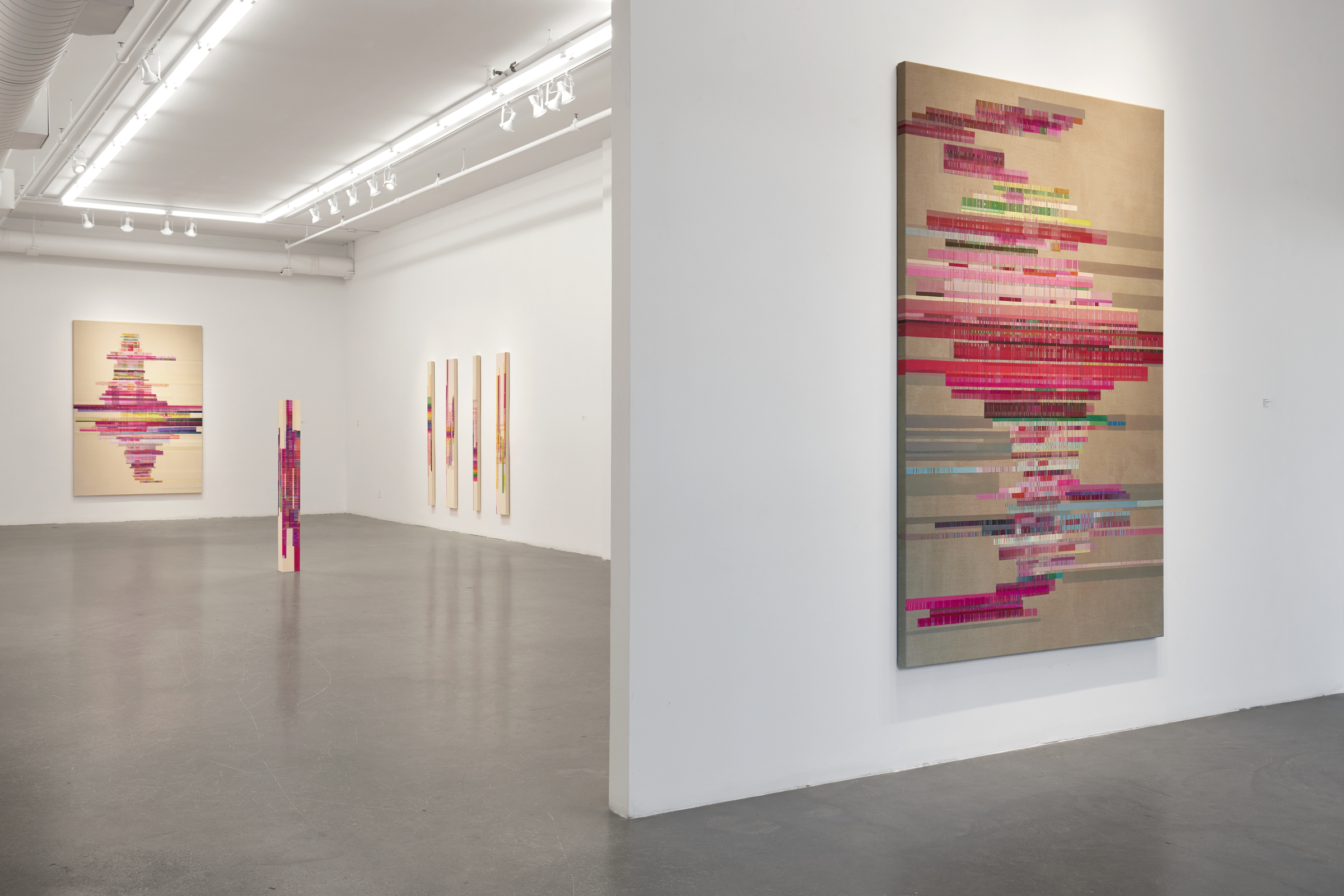 <em>Zip Stack Flow</em> exhibition Installation view by Antonietta Grassi.