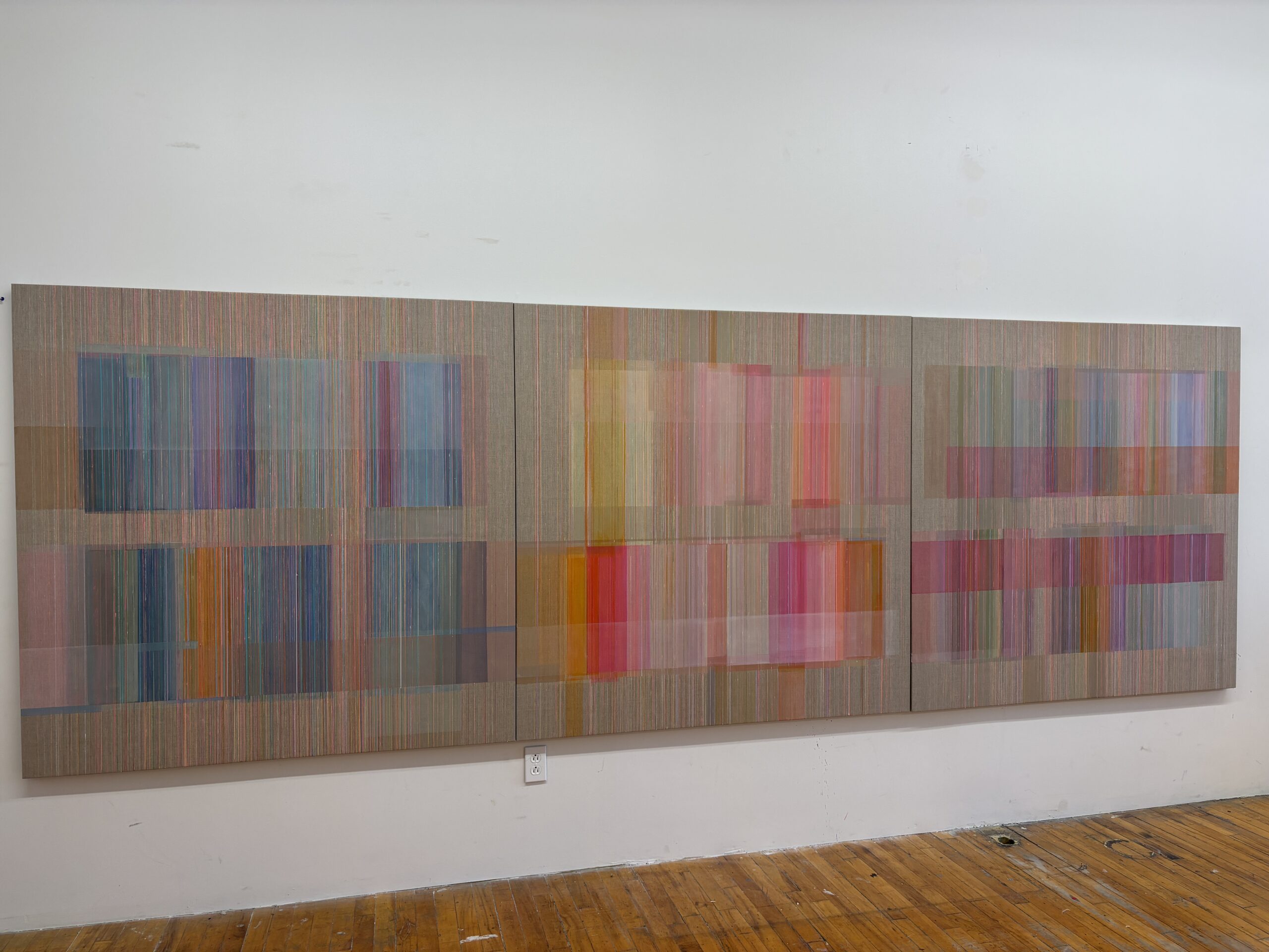 Bagua Triptych (in Studio) by Antonietta Grassi.